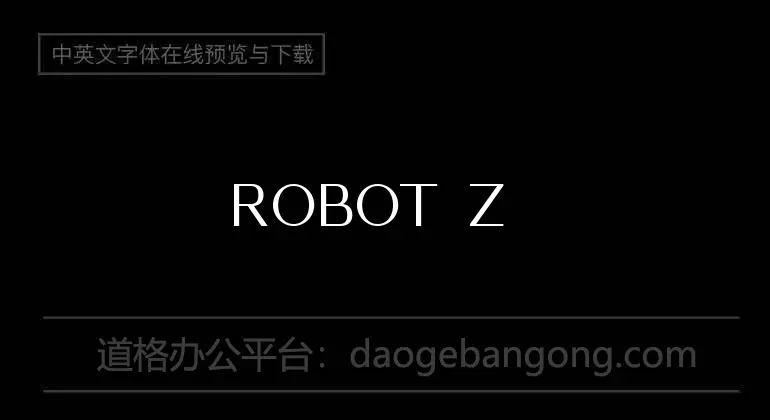 Robot Z Font