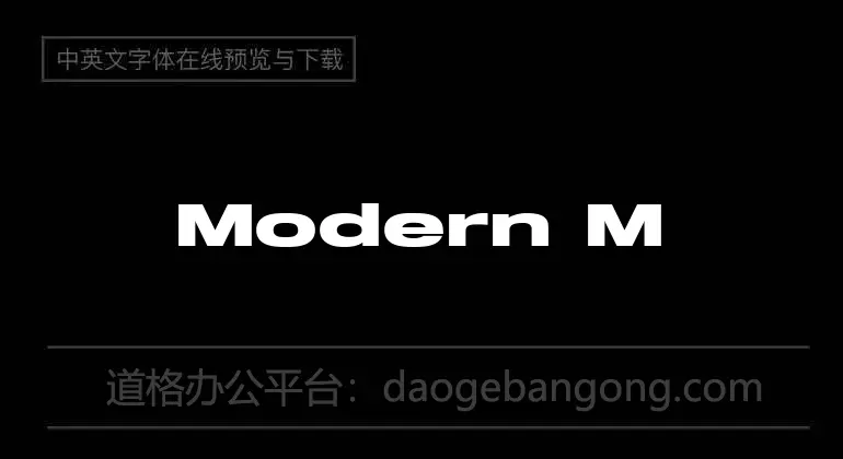 Modern Machine Font