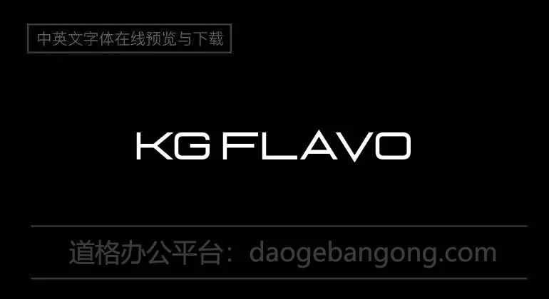 KG Flavor And Frames Four Font