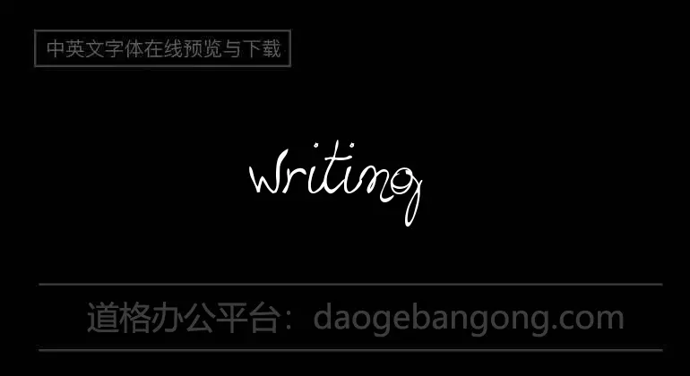 writing something by hand_FREE- Font