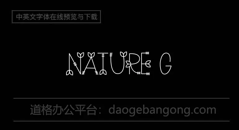 NATURE green Font
