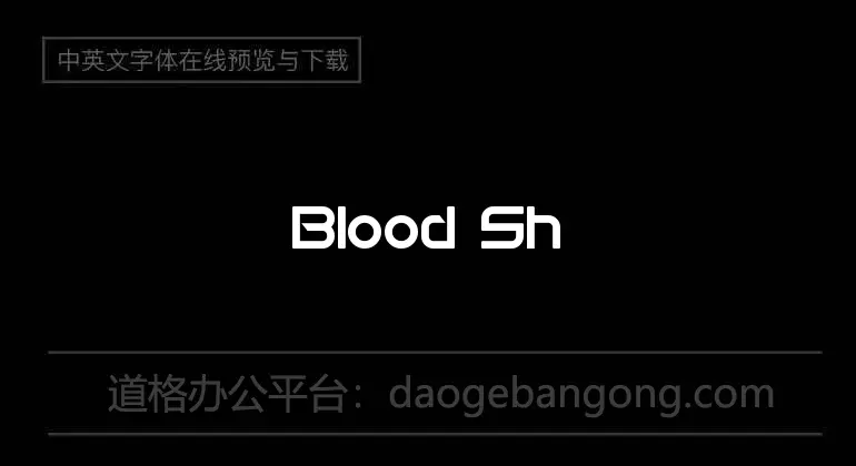 Blood Shadow Font