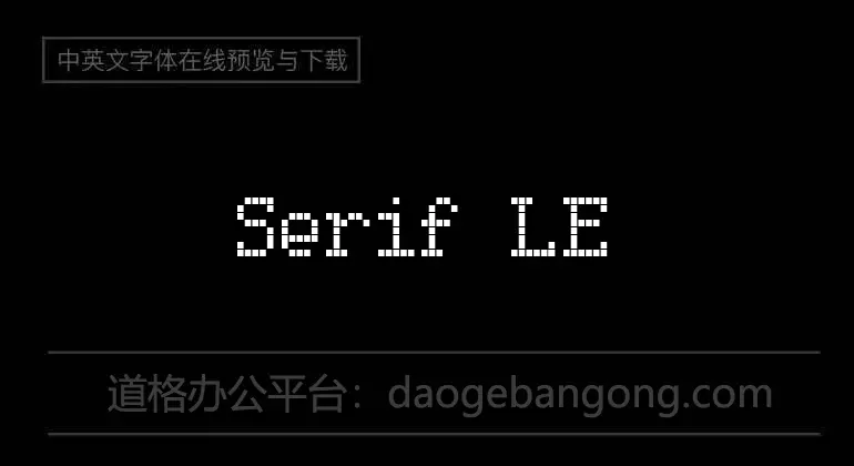 Serif LED Board-7 Font