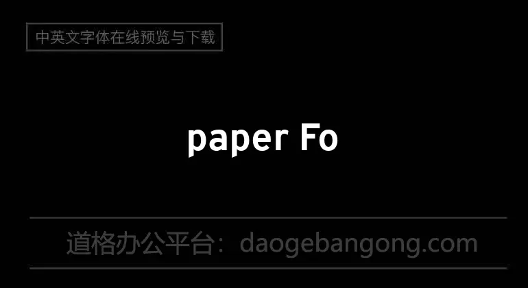 paper Font
