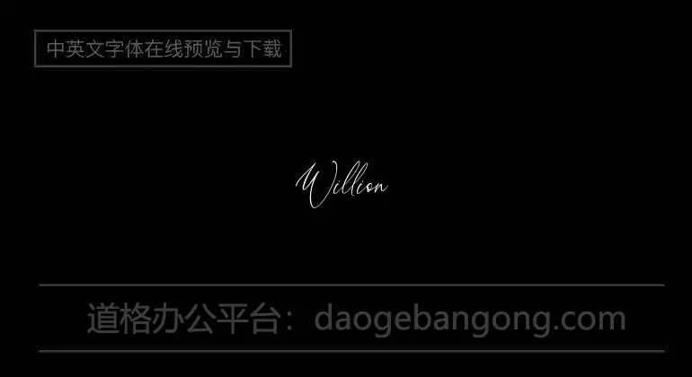 Willion Calligraphy Font