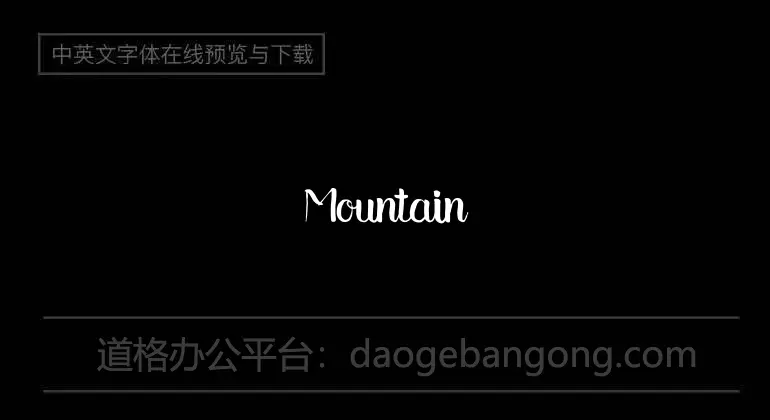 Mountains Font