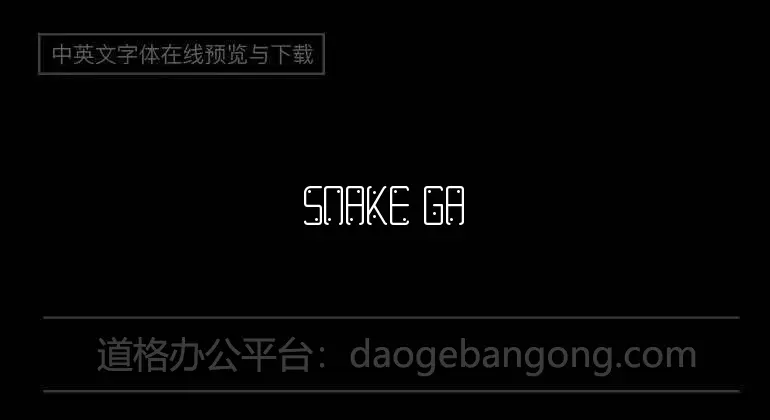 Snake Game Font