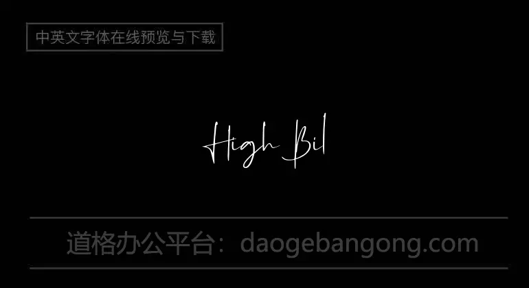 High Billion Font