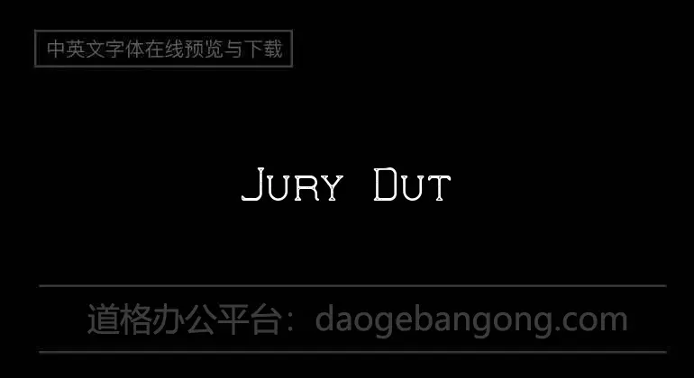 Jury Duty Font