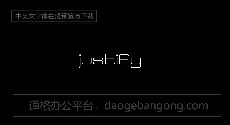 Justify Font