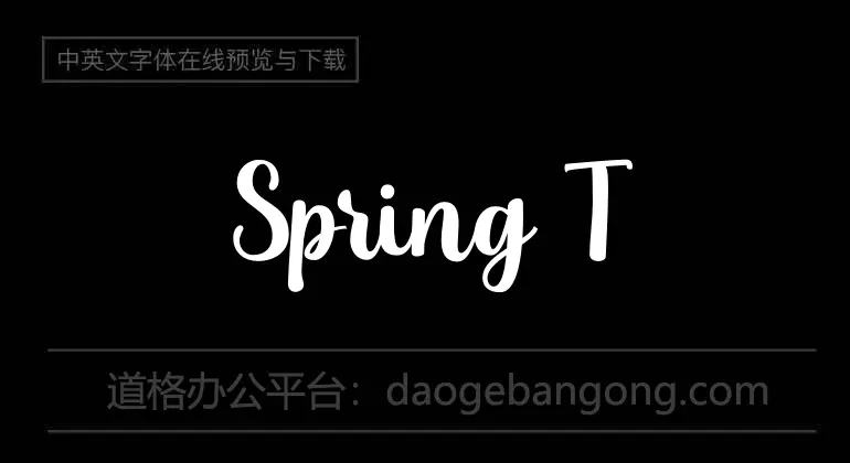 Spring Time Font