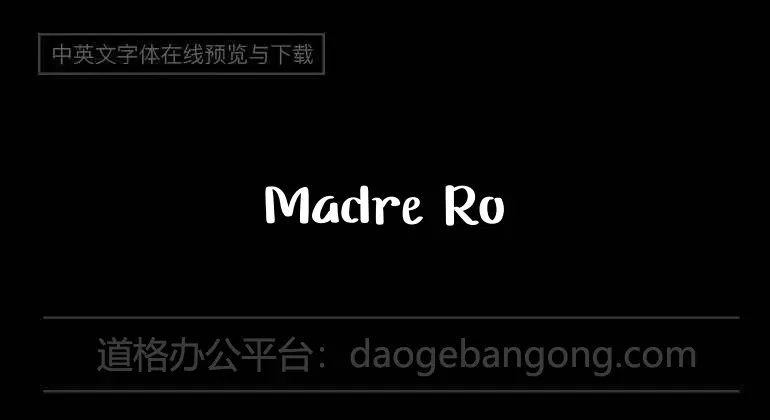 Madre Rose Font