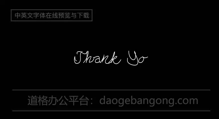 Thank You Font