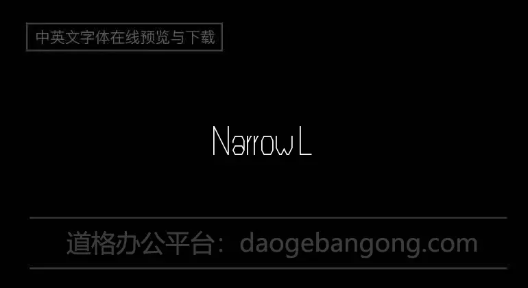 Narrow Lines Font