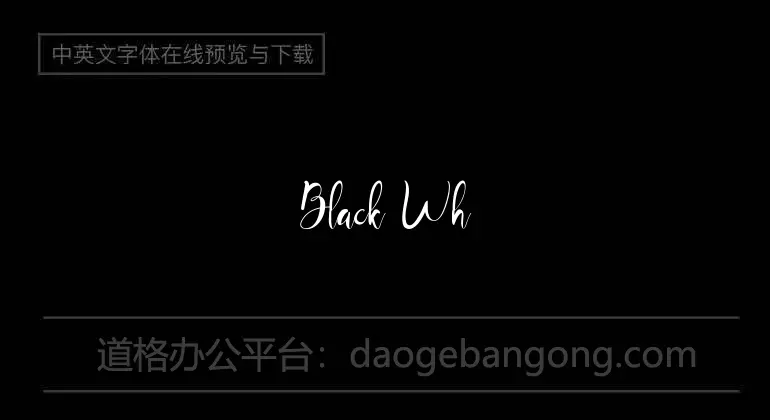 Black White Block Font
