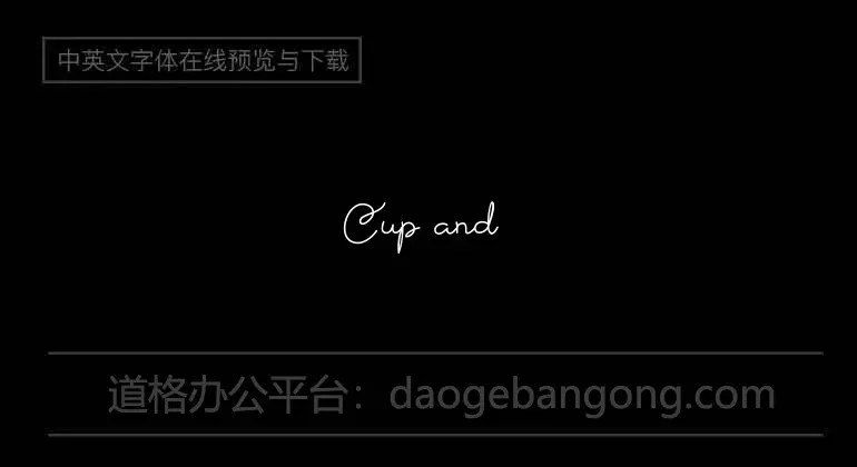 Cup and Talon Font