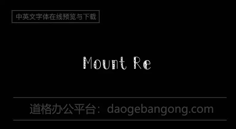 Mount Retro Font