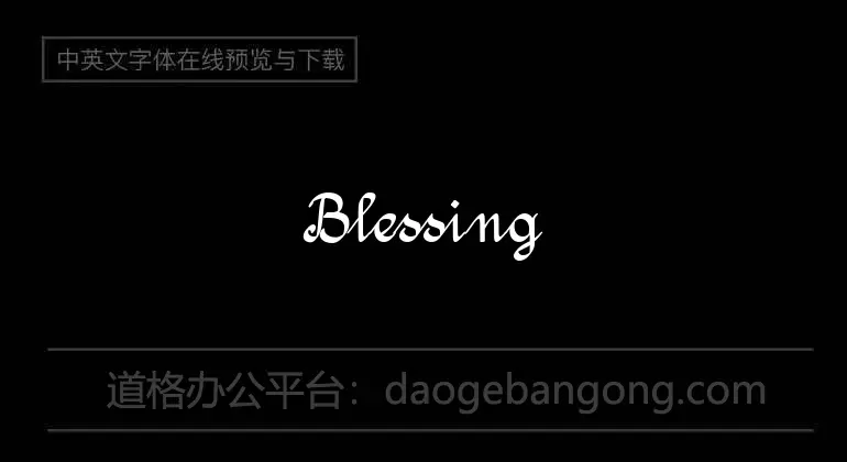 Blessing Font