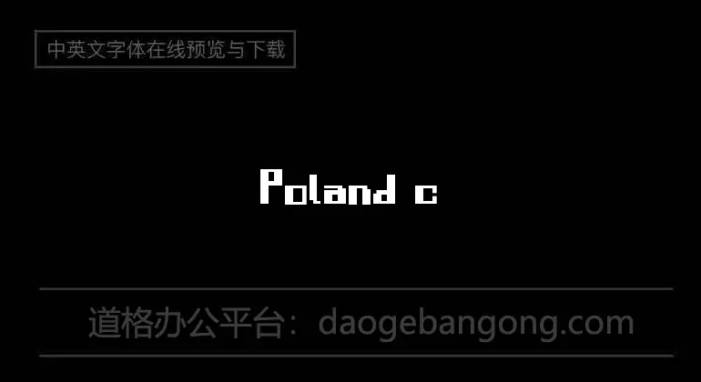 Poland canned into Space Font