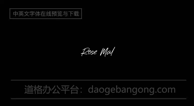 Rose Malow Font