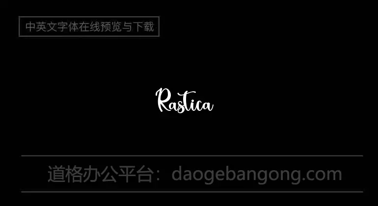 Rastica Font