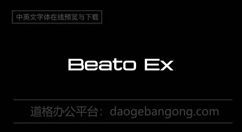 Beato ExtBd Head Font