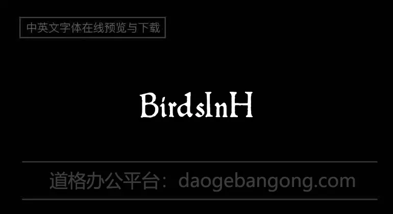 BirdsInHeaven Font
