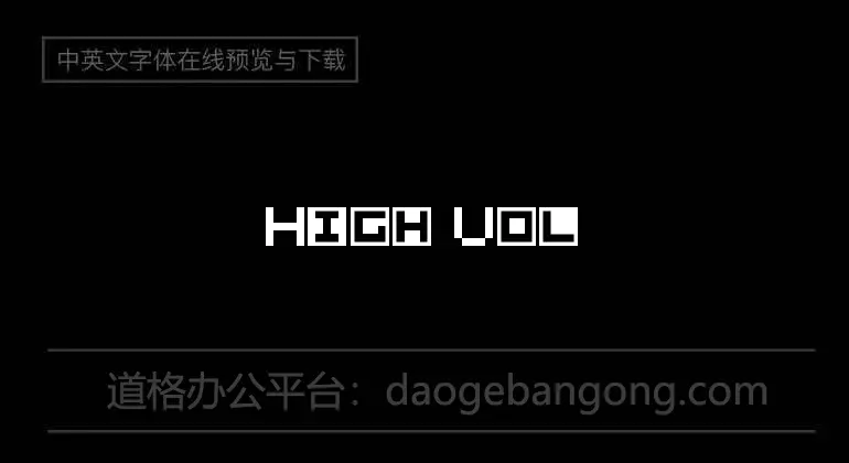 High Voltage Font