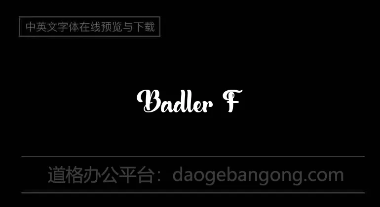 Badler Font