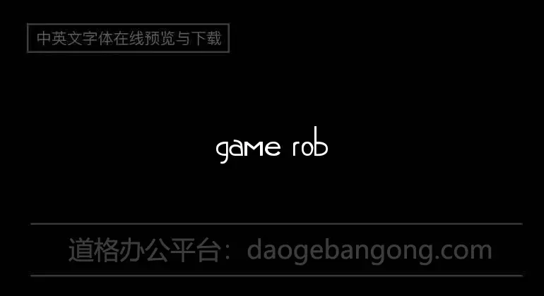 game robot Font