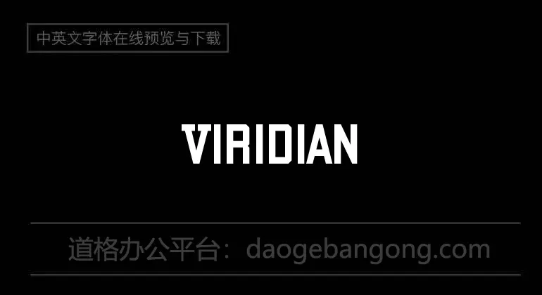 Viridian College Font