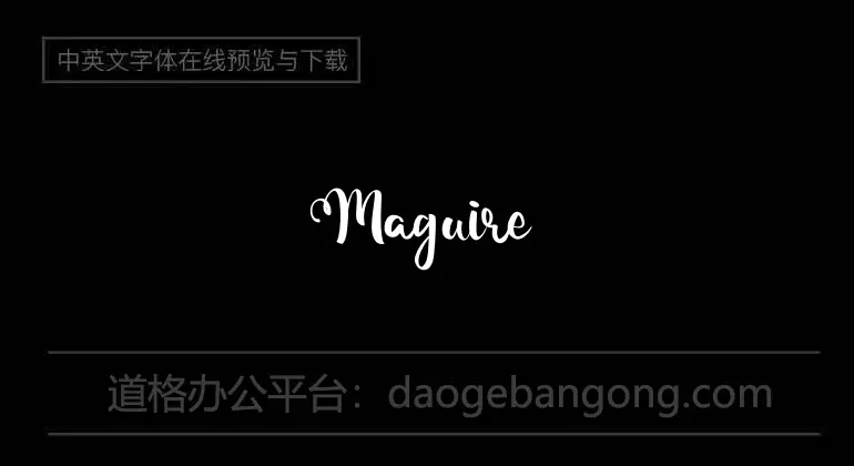 Maguire Thin Font