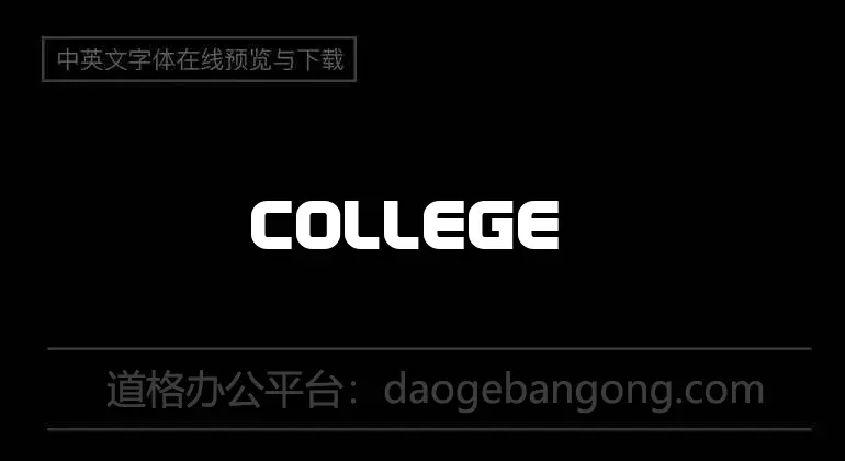 College Font