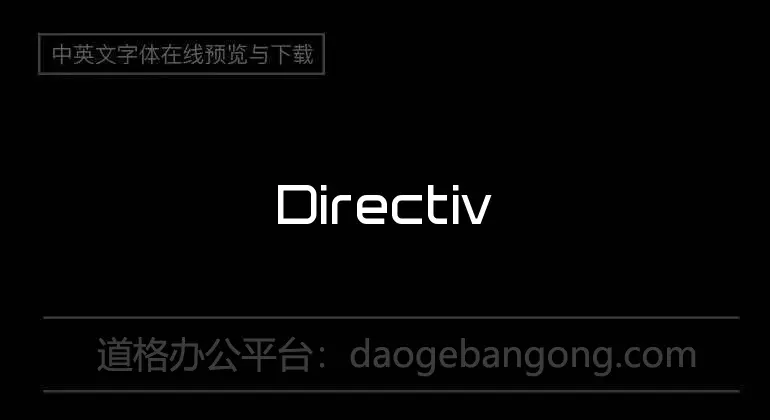 Directive Four Font