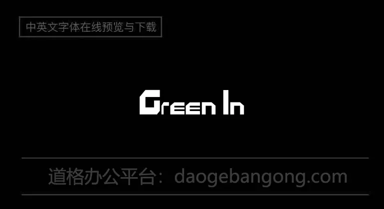 Green Intruder Signage Font