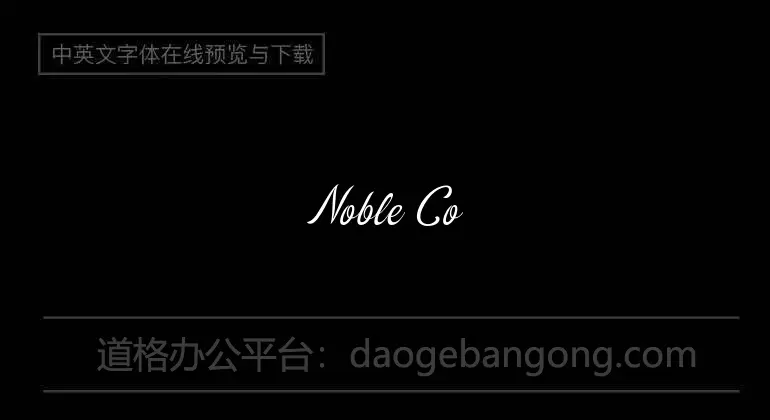 Noble Company Font