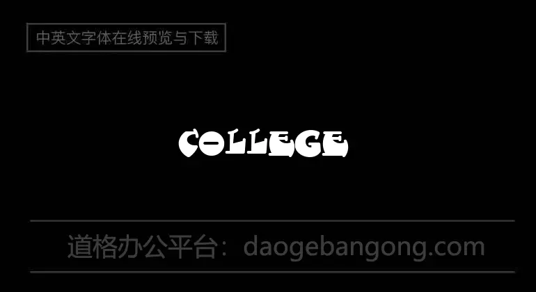 College Collage Font