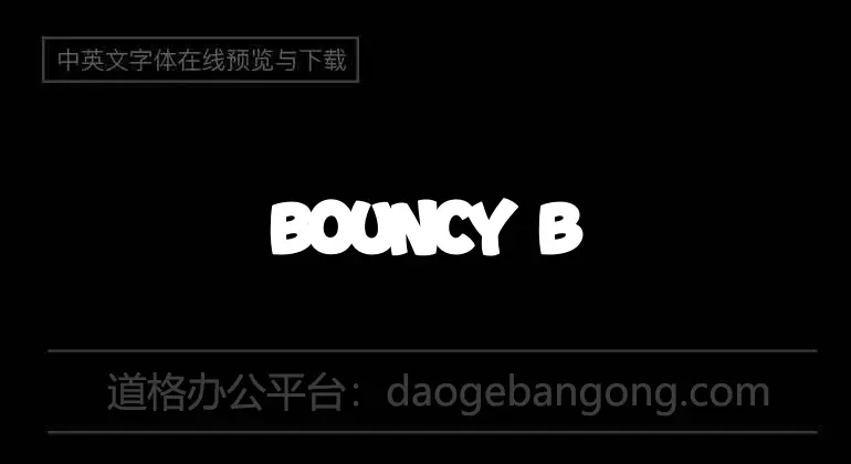 Bouncy Blue Font