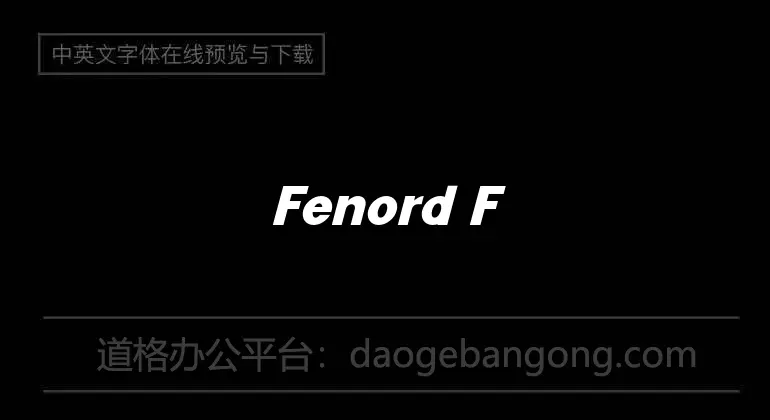 Fenord Font