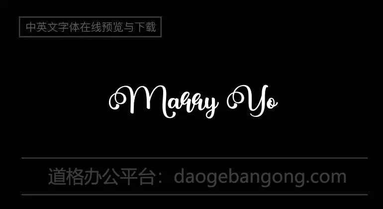 Marry You Font