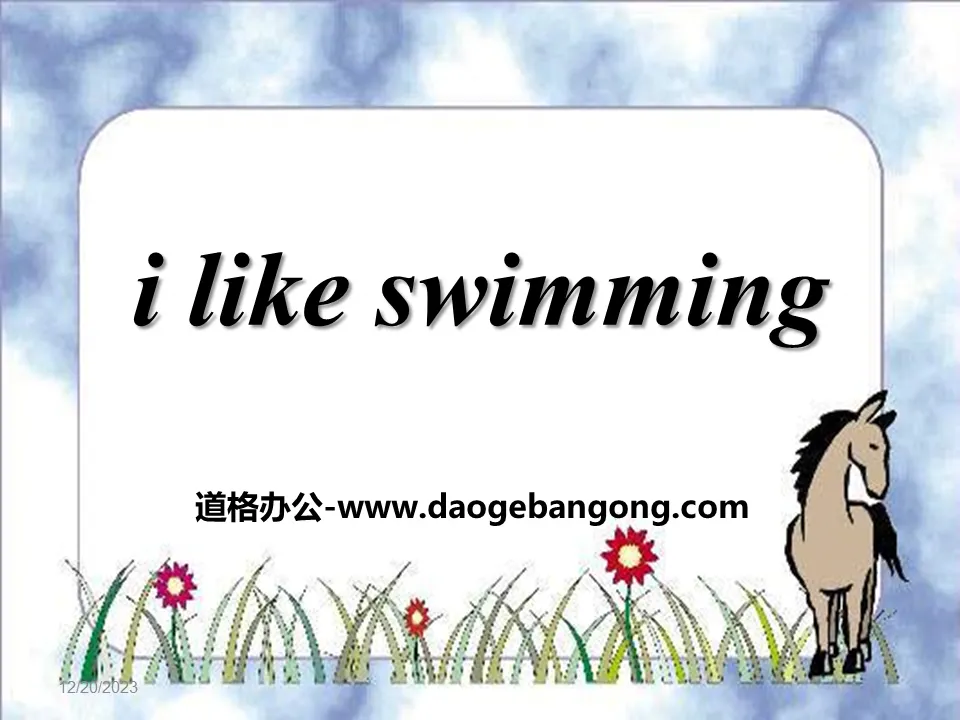 《I like swimming》PPT课件