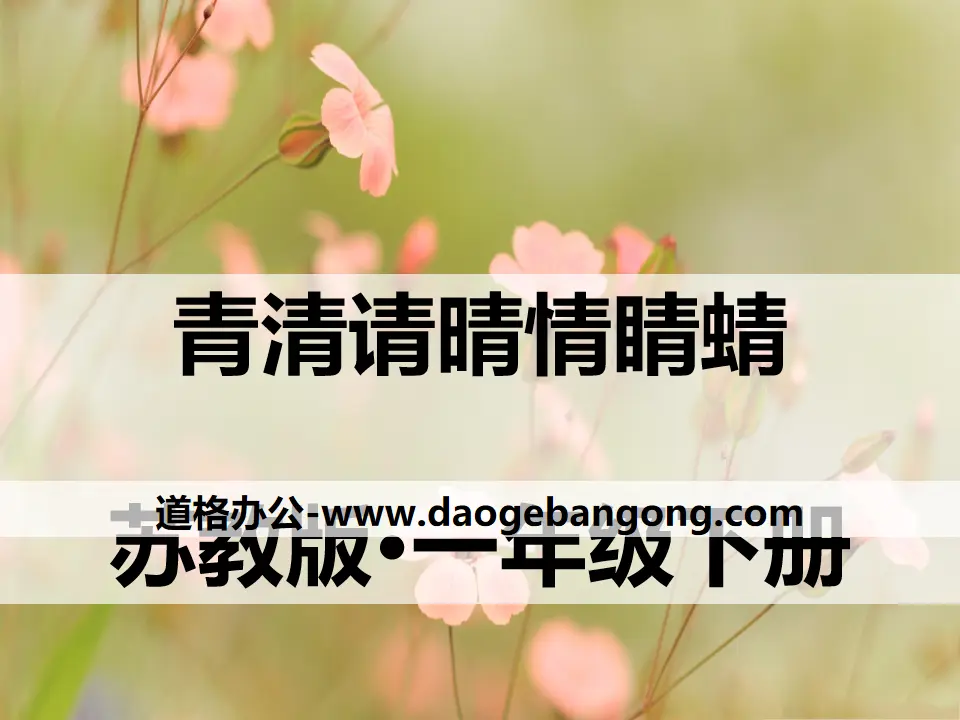 《青清请晴情睛蜻》PPT