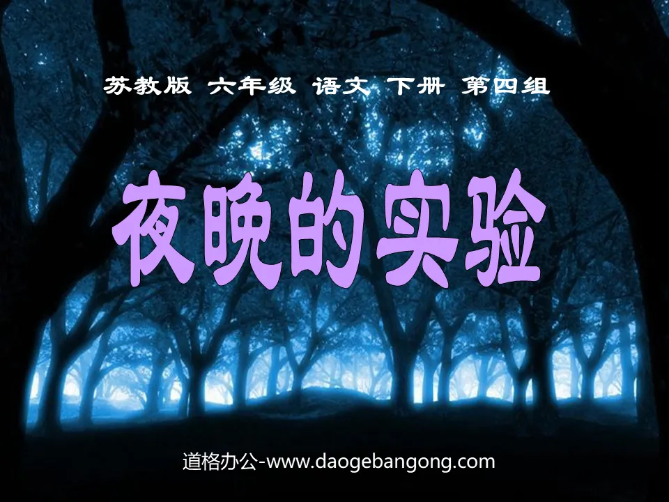 《夜晚的实验》PPT课件5