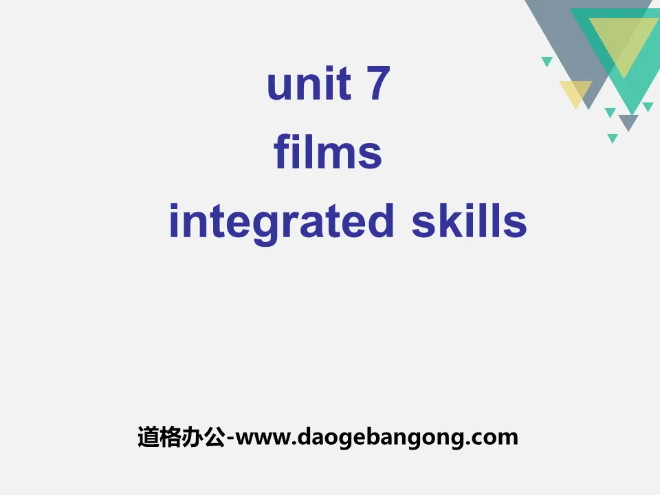 《Films》Integrated skillsPPT courseware