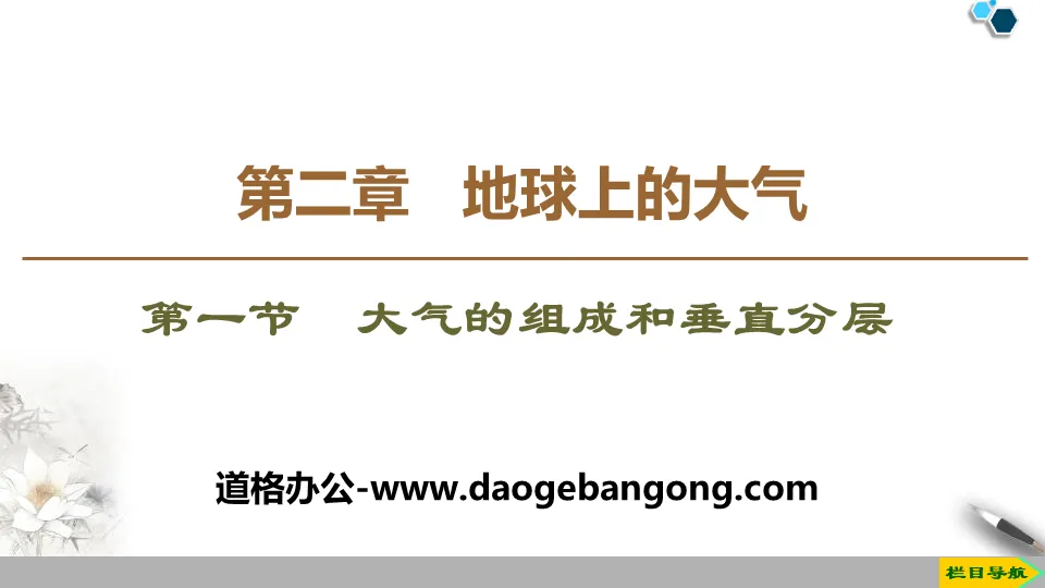 《大气的组成和垂直分层》地球上的大气PPT课件