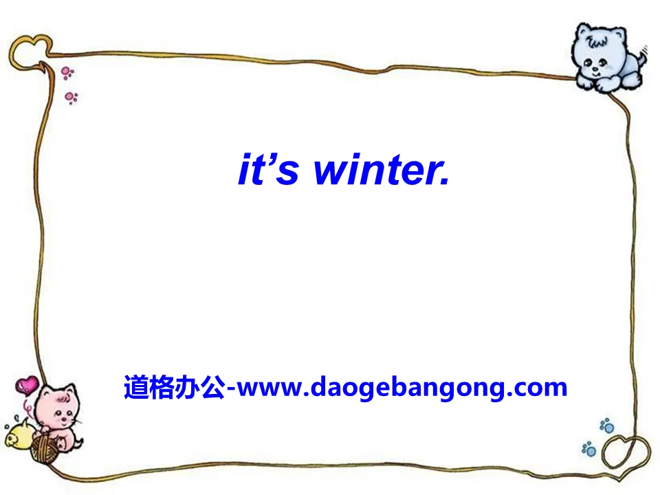 《It's winter》PPT課件2