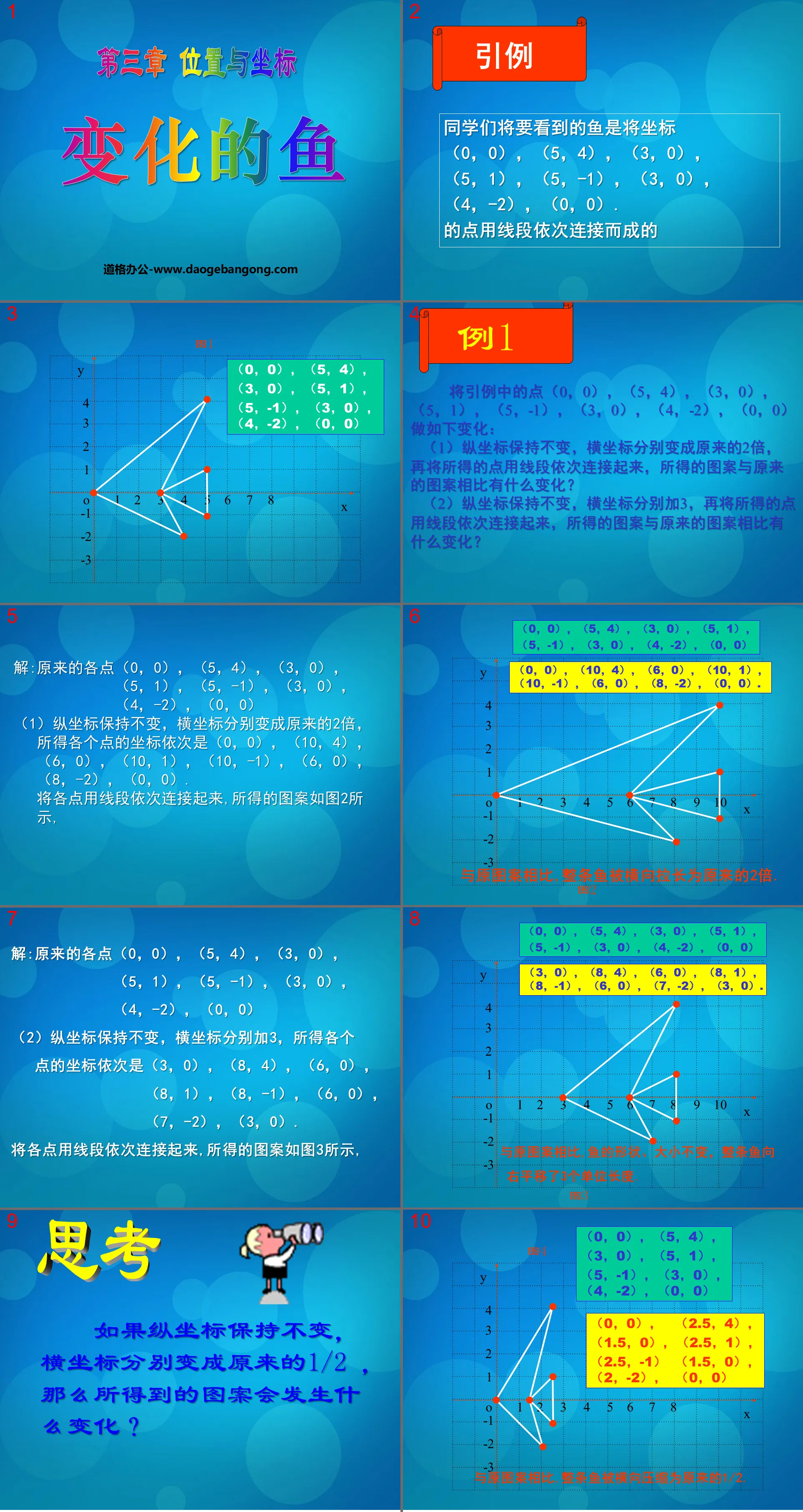 《变化的鱼》位置与坐标PPT课件4