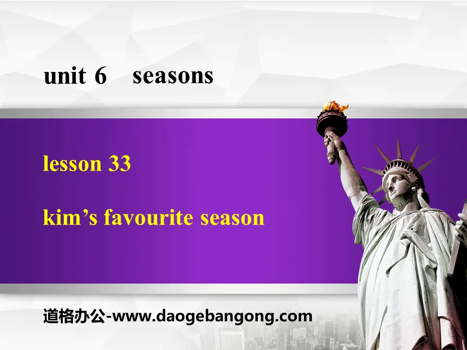 "Kim's Favorite Season" Seasons PPT