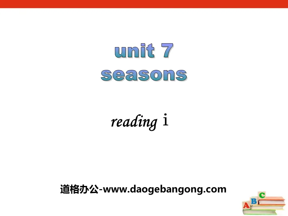 《Seasons》ReadingPPT