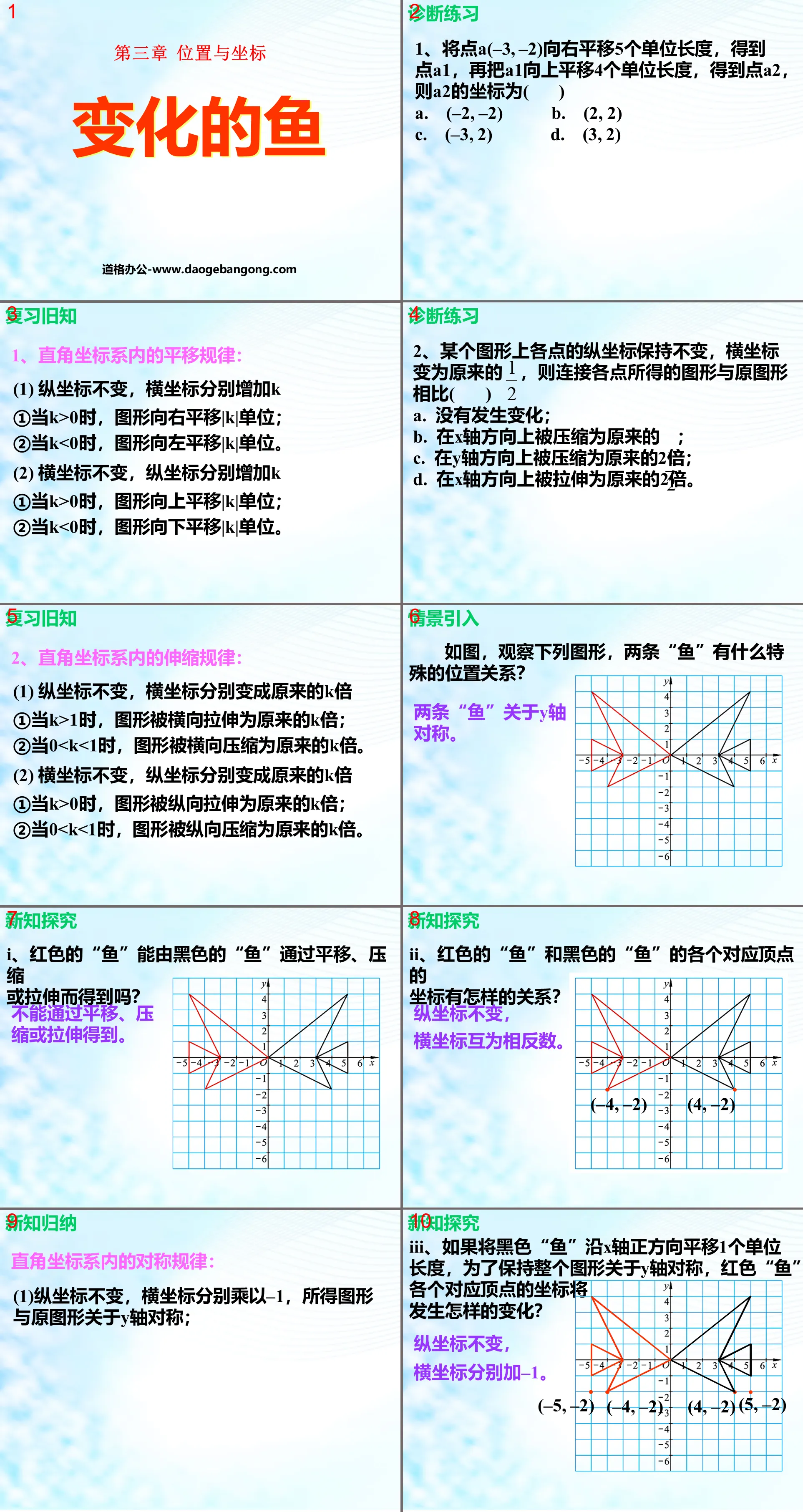 《变化的鱼》位置与坐标PPT课件5